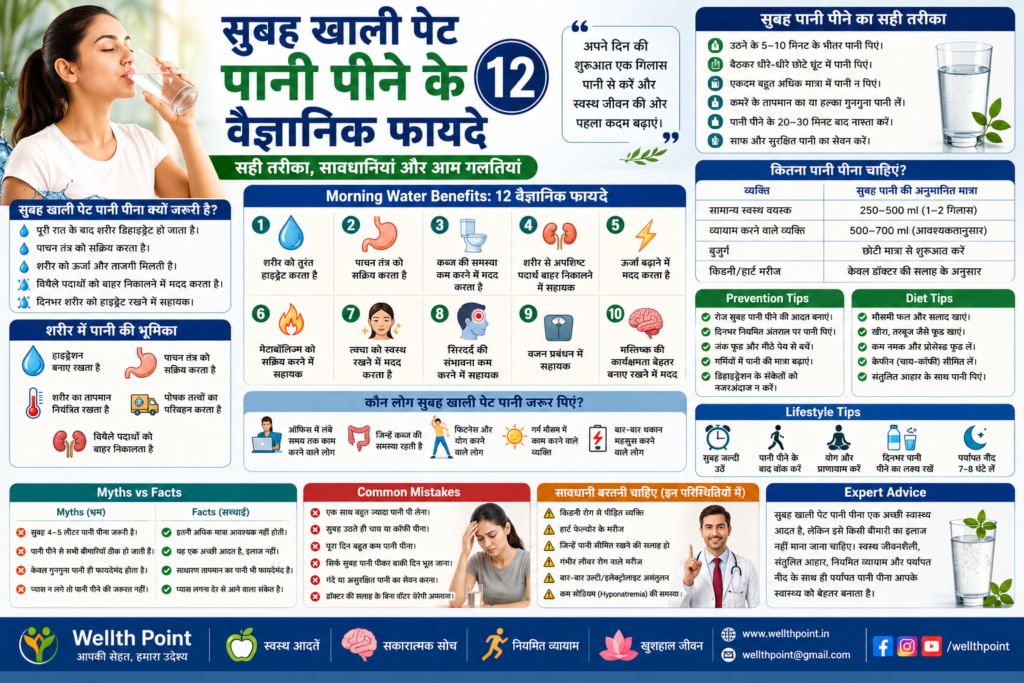 Morning Water Benefits: सुबह खाली पेट पानी पीने के फायदे और सही तरीका