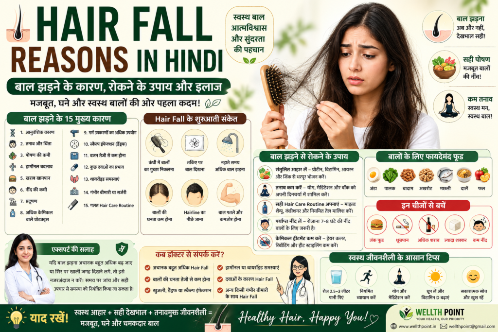Hair Fall Reasons in Hindi: बाल झड़ने के 15 कारण और उपाय